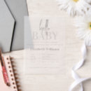 Recherche de hello baby shower invitations Neutre