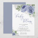 Recherche de bleu et argent invitations Floral