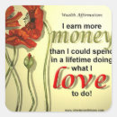 Recherche de richesse autocollants Affirmation
