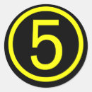 Recherche de nombre autocollants Cinq