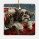 Recherche de tzu de shih de ornements Noël
