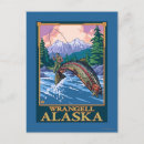 Recherche de pêche alaska cartes postales Original