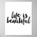 Recherche de vie belle posters Calligraphie