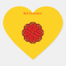 Recherche de maladie cardiaque autocollants Rouge
