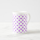 Recherche de pois violet tasses Motif de points