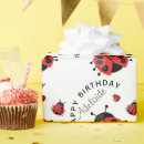 Recherche de coccinelles rouges papier cadeau Girl