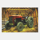 Recherche de tracteur vintage papier cadeau Grange