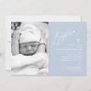 Recherche de boys photo baptême invitations Bleu