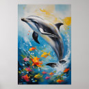 Recherche de peinture de dauphin posters Poisson