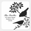 Recherche de deux oiseaux autocollants Fleurs