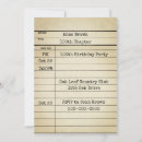 Recherche de bibliothécaire invitations Vintage