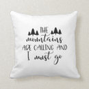 Recherche de montagne coussins Cabine