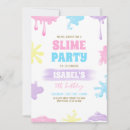 Recherche de slime invitations Pastel
