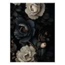 Recherche de fleurs noires et blanches posters Floral