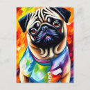 Recherche de chien carlin cartes postales Carlins