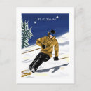 Recherche de skieur neige vœux cartes Pente