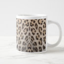 Recherche de fourrure de léopard tasses Élégant