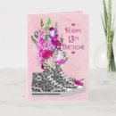 Recherche de 13ème pour des filles anniversaire cartes Treize