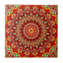 Recherche de mandala coloré carreaux Floral
