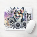Recherche de chien corgi tapis souris Illustration