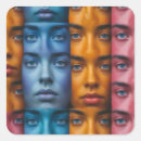 Recherche de visage femme autocollants Visages