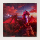 Recherche de dragon rouge puzzles Imaginaire
