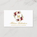 Recherche de monogramme floral cartes visite Épouser