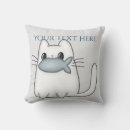 Recherche de poisson chat coussins Dessin animé