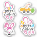 Recherche de visage de lapin autocollants Pâques
