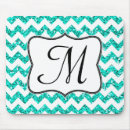 Recherche de chevron turquoise tapis souris Monogramme
