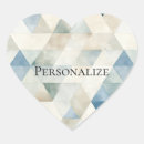 Recherche de coeur abstrait autocollants Bleu