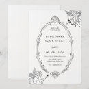 Recherche de cadre baroque invitations Vintage