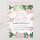 Recherche de gold baby shower fille invitations Papillon