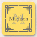 Recherche de jaune moutarde dessous de verres Élégant