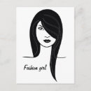 Recherche de fille de mode cartes postales Cheveux