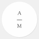 Recherche de initiales mariage autocollants Noir et blanc