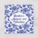 Recherche de décor botanique cartes visite Bleu