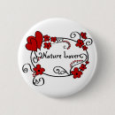Recherche de fleur rouge badges Illustration