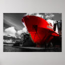 Recherche de rouge sur le blanc posters Bateau