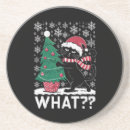 Zoek naar zwarte kat onderzetters Kerstmis