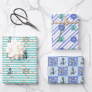 Recherche de mer papier cadeau Rayures