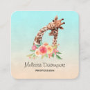 Recherche de de girafe cartes visite Aquarelle