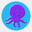 Recherche de illustration poulpe autocollants Vie marine