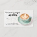 Recherche de boisson de café express cartes visite Cappuccino