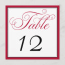 Recherche de blanc noir rouge mariage table cartes Nombres