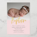 Recherche de pink baptême invitations Élégant