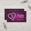 Recherche de coeur de diamant cartes visite Monogramme
