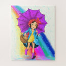 Recherche de parapluies puzzles Pour enfants
