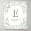 Recherche de monogramme floral vert Nom