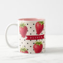Recherche de fraise personnalisée tasses Monogramme